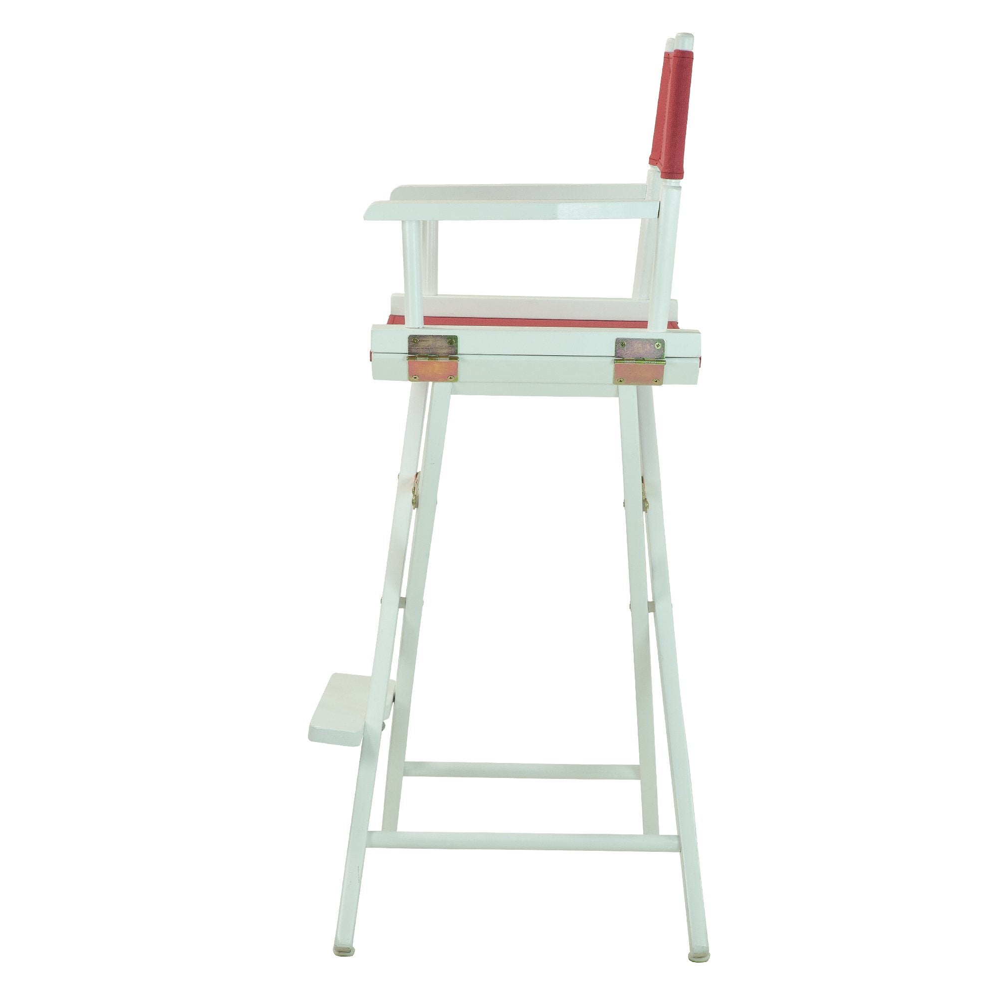 Casual Home Director'S Chair ,White Frame/Burgundy Canvas,30&quot; - Bar Height