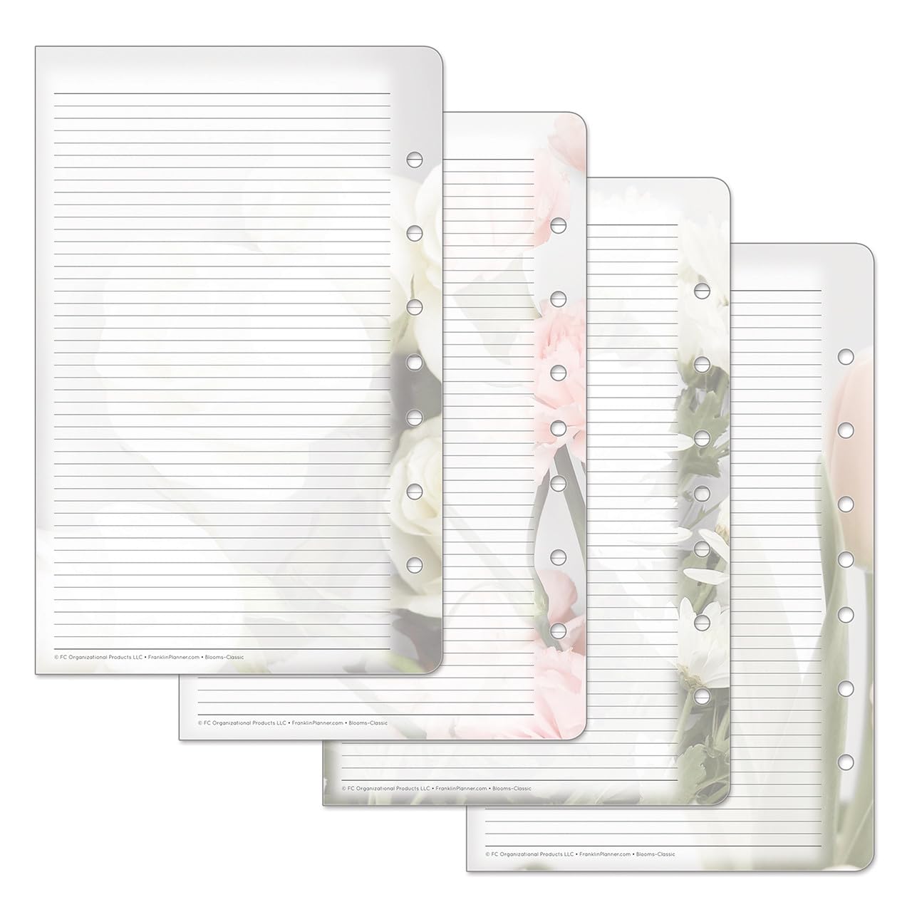 Franklincovey - Blooms Lined Pages - Expansion For Planners (Classic, Pink/Green)