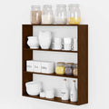 Kuber Industries Kitchen Wall Shelf|Wooden Handicraft Wall Mounted 3 Shelves For Kitchen|Multipurpose Storage Wall Shelf,30X30