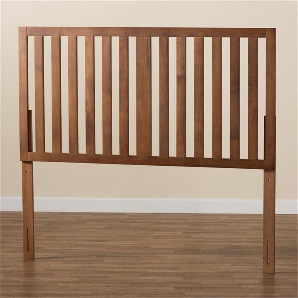 Baxton Studio Oren Modern and Transitional Ash Walnut Finished Wood King Size Headboard