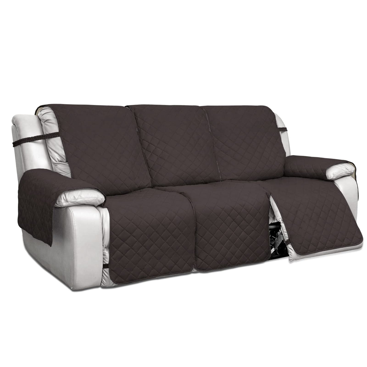 PureFit Water Resistant Reversible Sofa Covers for Reclining Sofa 3 Seat - Non Slip Split Recliner Couch Cover for 3 Cushion Cou