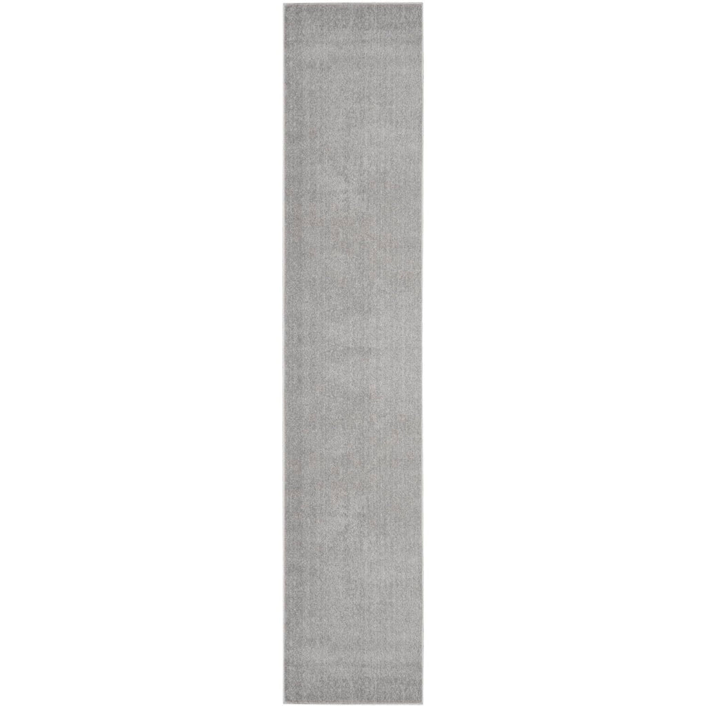 Nourison Essentials Indoor/Outdoor Silver Grey 2'2' X 20 Area Rug, Easy Cleaning, Non Shedding, Bed Room, Living Room, Dining Room, Backyard, Deck, Patio (2X20)