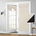 Homeideas 100% Blackout French Door Curtains, Privacy Door Curtains For Door Window, 30 X 68 Inch Room Darkening Curtains, Thermal Insulated Door Window Shades For Bedroom, (1 Panel, Beige)