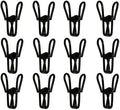 20 Pcs 2 Inch Black Chip Clips, PVC Coating High Elasticity Strength Steel Clothes Pins, Food Clips and Bag Clips