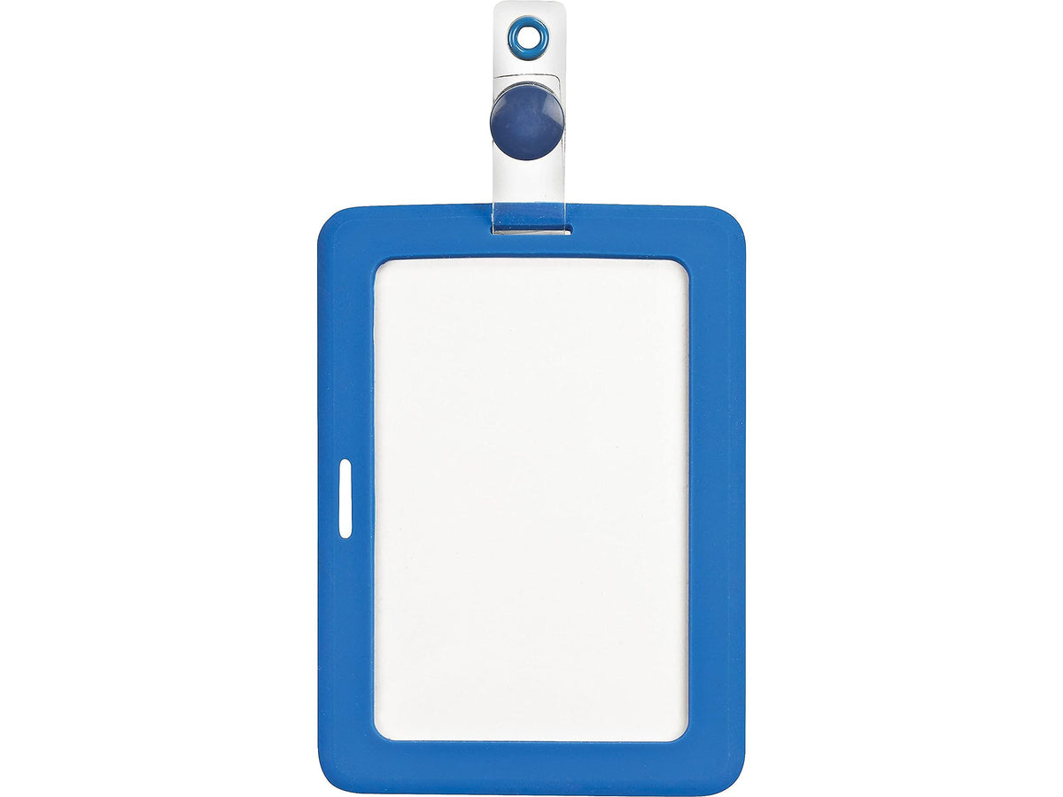 Cosco Myid Badge For Key Cards, Id Cards And Badges, For Business And Office, Rubberized Blue (075014)