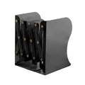 Zyners Adjustable Metal Bookends Heavy Duty For Shelves, 2 Dividers, Anti-Slip Design Expandable Book Ends For Desk, Office(Dark