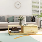 vidaXL Coffee Table 43.3"x19.7"x13.2" Solid Firwood