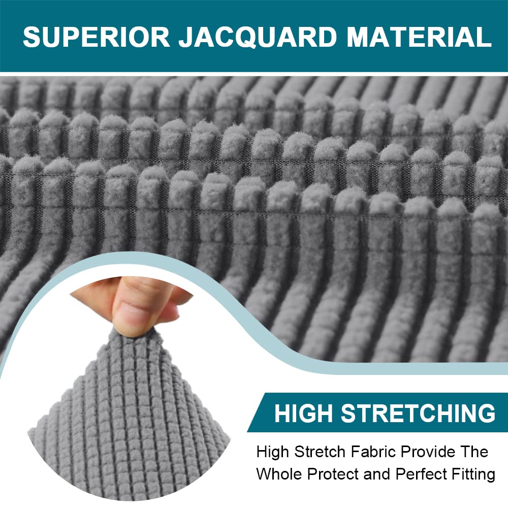 Turquoize T Cushion Chair Slipcover T Cushion Chair Covers For Living Room Stretch Sofa Couch Cover Soft Armchair Cover Washable Furniture Covers With Individual T Cushion Seat Covers (Chair, Dove)