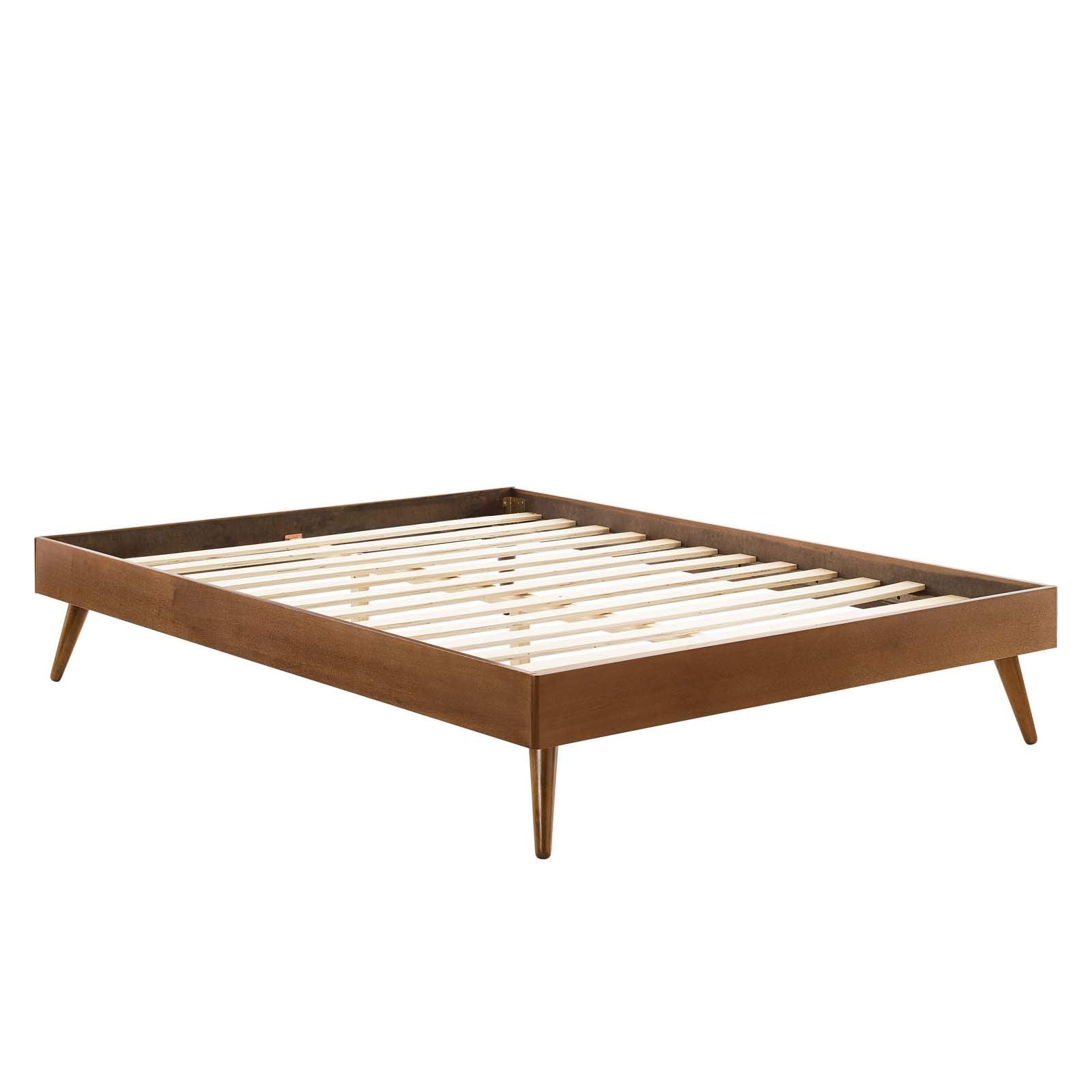 Margo Twin Wood Platform Bed Frame In Walnut