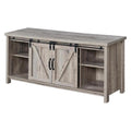 Convenience Concepts Blake Barn Door TV Stand with Shelves and Sliding Cabinets for TVs up to 60 Inches, Sandstone