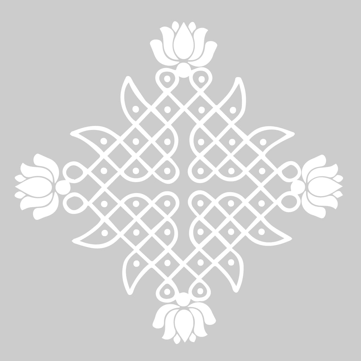 VVWV Traditional Kolam Sticker for Wall Floor | Aesthetic Home Decor | Rangoli Sticker for Diwali Pongal Festival Decor (Rangoli