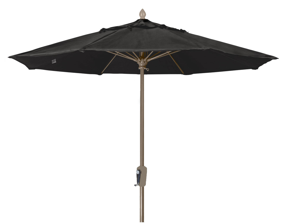 Fiberbuilt Umbrellas 7Mcrcb-8601 Market Umbrella, 7.5' Diameter Marine Grade Canopy, Black