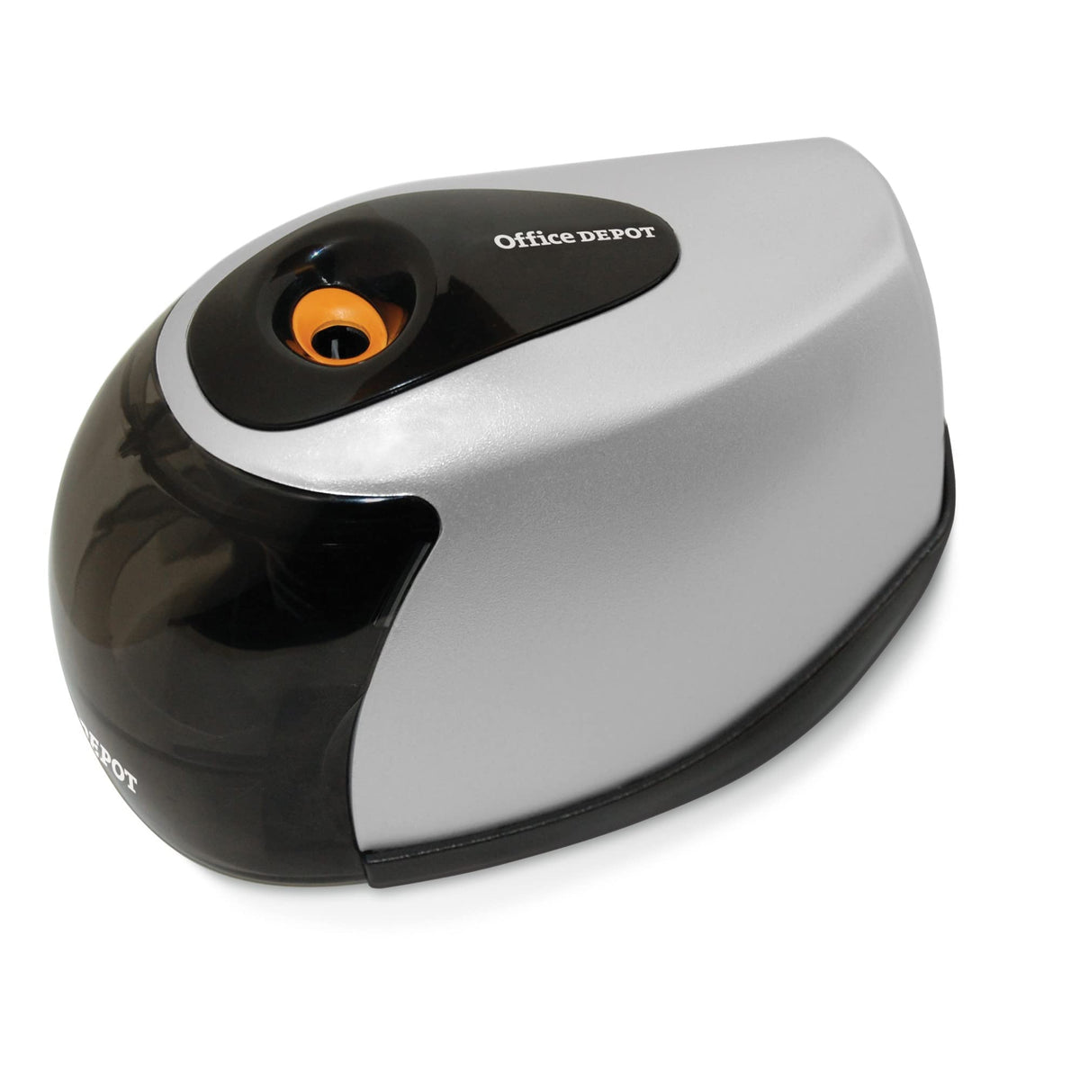 Office Depot Brand(R) Dual-Powered Pencil Sharpener, 6In., Black/Silver, 027523