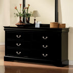 Acme Louis Philippe III Wooden 6-Drawer Dresser in Black