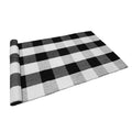 LEVINIS Outdoor Doormat 3  2- Machine Washable Black and White Outdoor Mat Cotton Farmhouse Porch Rugs Hand-Woven Buffalo Plaid 