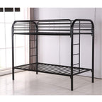 Better Home Products Oasis Twin Over Twin Metal Bunk Bed in Black