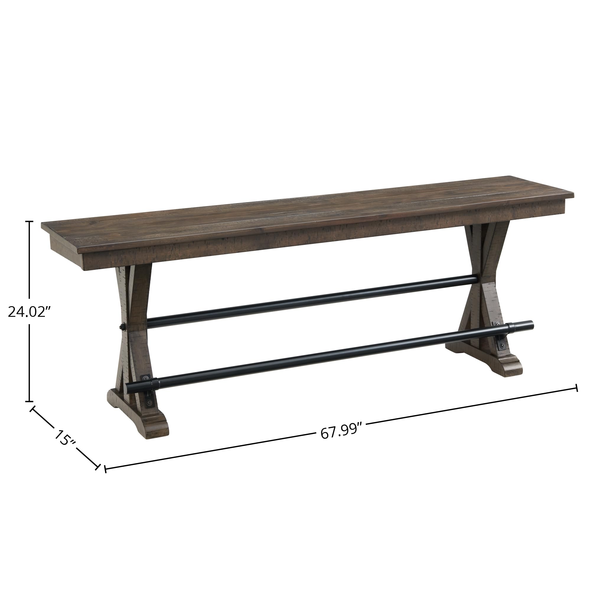 Sullivan Transitional Counter Bench - Thumbnail 4