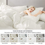 Bedsure King Size Comforter Set - Bedding Set King 7 Pieces, Pintuck Bed In A Bag Ivory Bed Set With Comforter, Sheets, Pillowca