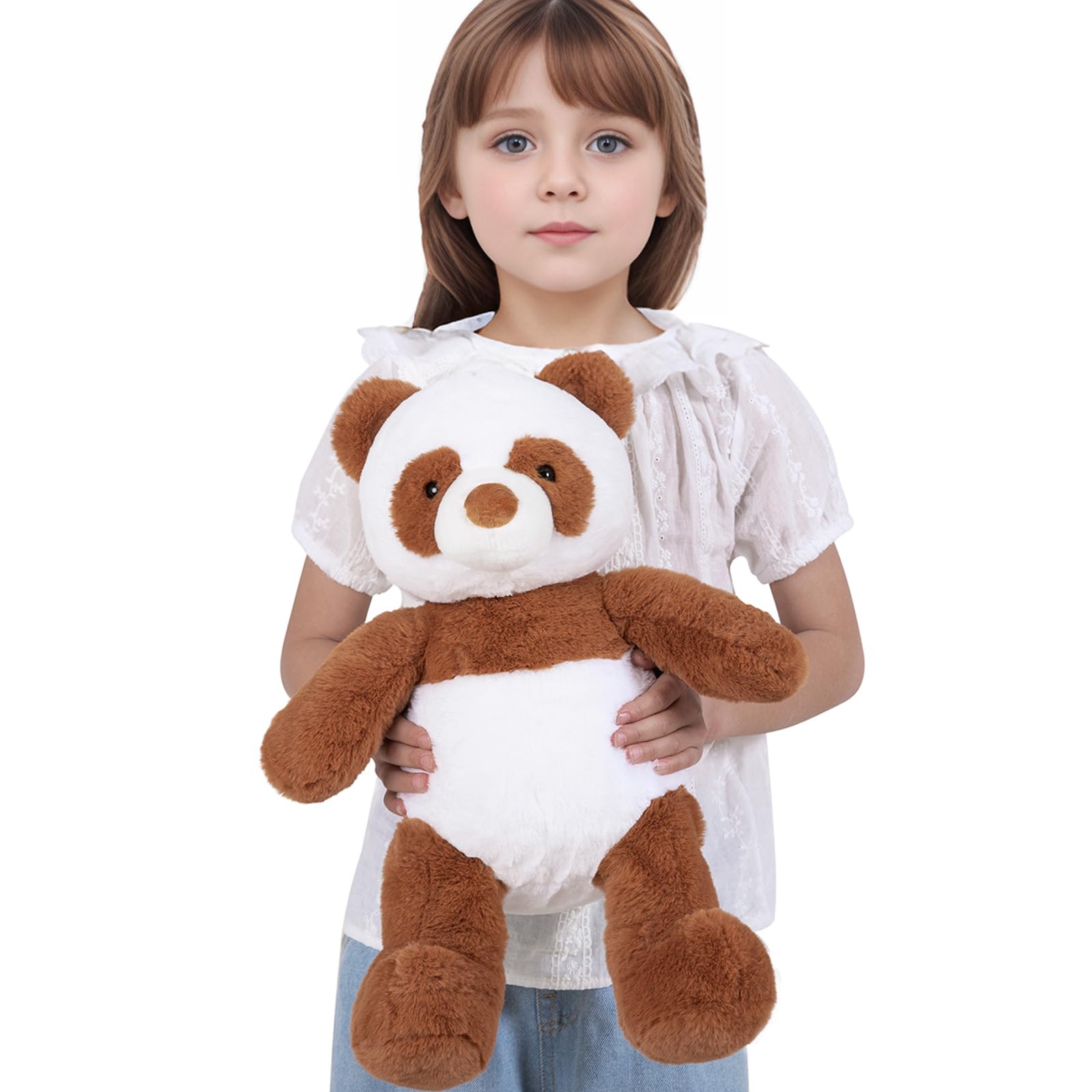 Ffxiong 18 ' Panda Stuffed Animal Plush Toy Cute Soft Body Plushies Doll Kawaii Giant Panda Bear, Room Decoration Brown Bear Th