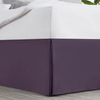 Nestl Dark Purple Full Xl Bed Skirt - Full Xl Size Bed Skirt 14 Inch Drop - Brushed Microfiber Bed Skirts - Hotel Quality Pleated Bed Skirt - Shrinkage & Fade Resistant