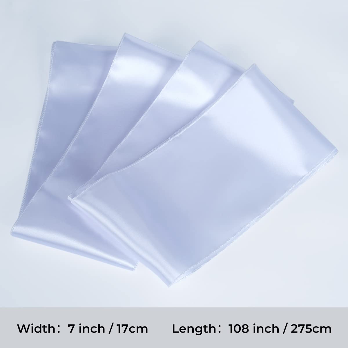 Babenest Satin Chair Sashes Ties Upgraded 50 Pcs Chair Ribbons Bows For Wedding Banquet Party Christmas Baby Shower Events Decor