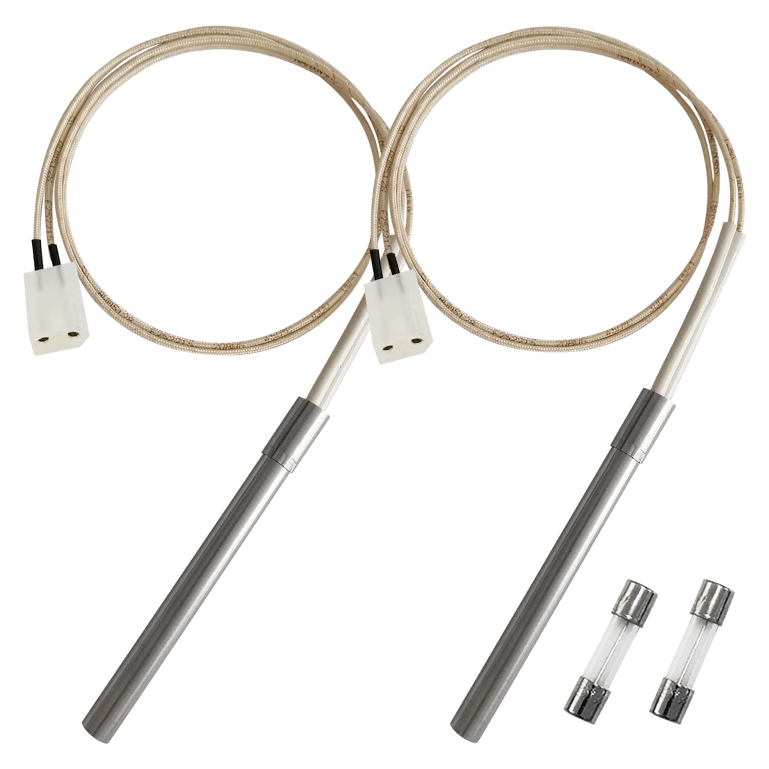 2 Pack Replacement For Pit Boss Hot Rod Ignitor Kit, Hot Igniter Kits Compatible With Pitboss& Camp Chef Pellet Grill, Comes Wit