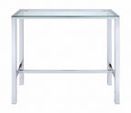 Coaster Home Furnishings Tolbert Bar Table With Glass Top Chrome