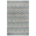 Rizzy Home Alora Decor Cascade 9' X 12' Gray/Natural/Gray/Aqua Hand-Tufted Area Rug