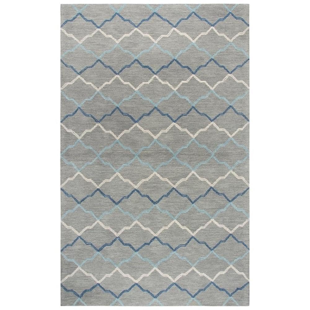 Rizzy Home Alora Decor Cascade 10' X 13' Gray/Natural/Gray/Aqua Hand-Tufted Area Rug