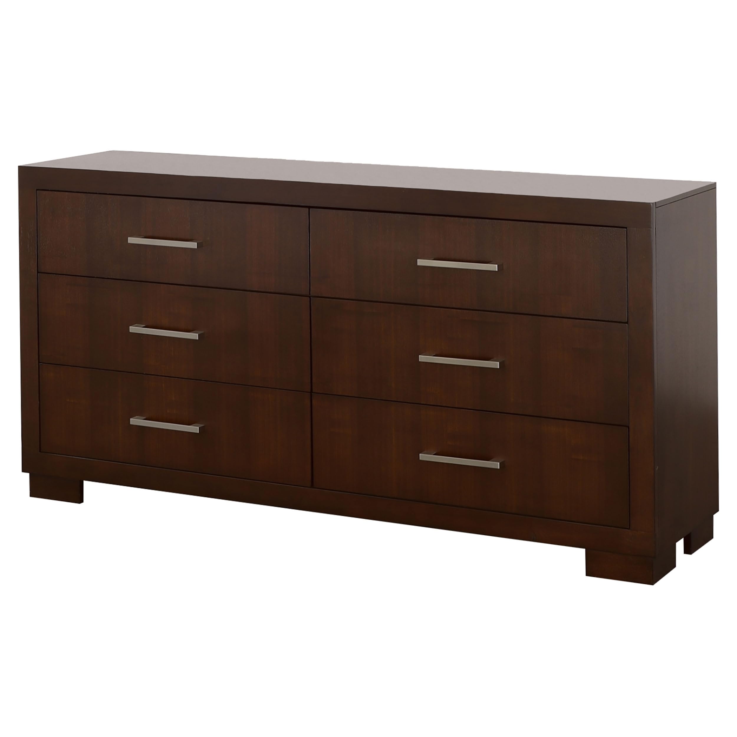 Coaster Home Furnishings Jessica Contemporary 64-inch 6-Drawer Bedroom Dresser Clothing Storage Cabinet Wide Chest of Drawers Organizer Unit Cappuccino 200713