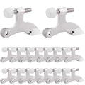Obtanim 16 Pack Hinge Pin Door Stopper Heavy Duty Metal Adjustable Door Stops With Rubber Bumper Tips (Silver)