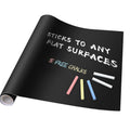 Yajnas 45X200 Cm Blackboard Sticker For Kids | Removable Wall-Mounted Blackboard For Home, School, Office | Includes 5 Colorful 