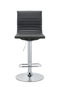 Neos Modern Furniture Adjustable (37" - 45.5") Balck PU Bar Stool with Chrome Leg, Set of 2