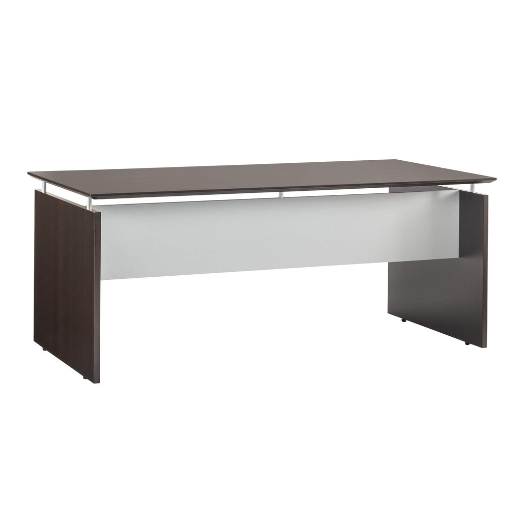 Mayline MNDS63LDC Medina Straight Edge Desk, 63"W, Mocha Laminate