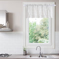 Westweir White Ruffle Kitchen Valances For Windows- Valance Curtain For Living Room,Farmhouse Decor 50 W X 18 Inch Length 1 Pane