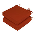 Homelysian Waterproof Outdoor Chair Cushions Set Of 2, Square Outdoor Seat Cushions With Ties And Removable Covers, 19 X 19 Outd
