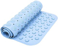 GLOWICK AntiSlip PVC Bathroom Shower Bath Mat Silicone AntiSlip Bathroom Floor Mat, Shower Rug, AntiSkid Suction Cups for Toi