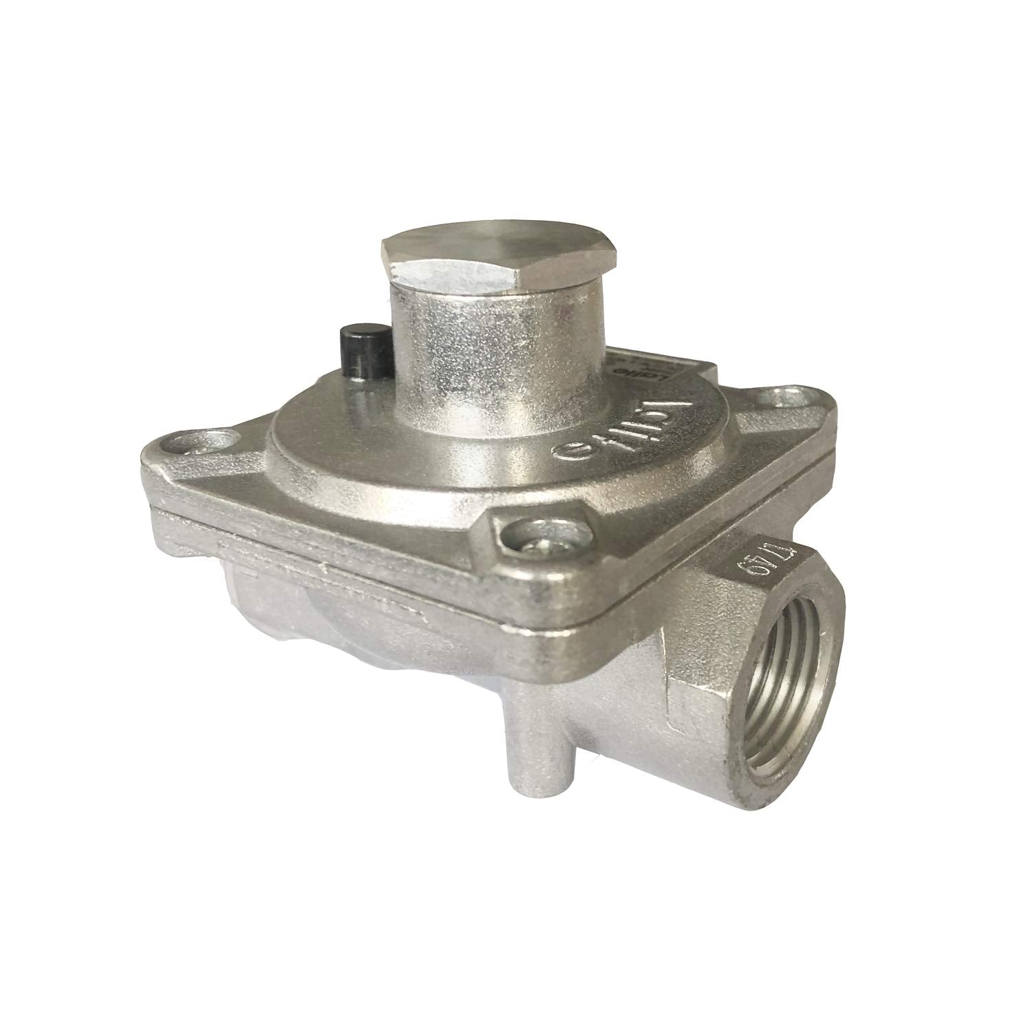Natural Gas Grill Regulator Gas Pipe In/Out 1/2' X 1/2'-14Npt, Max Inlet Pressure:1/2' Psi, Outlet Pressure Lpg 10' Ng 4' W