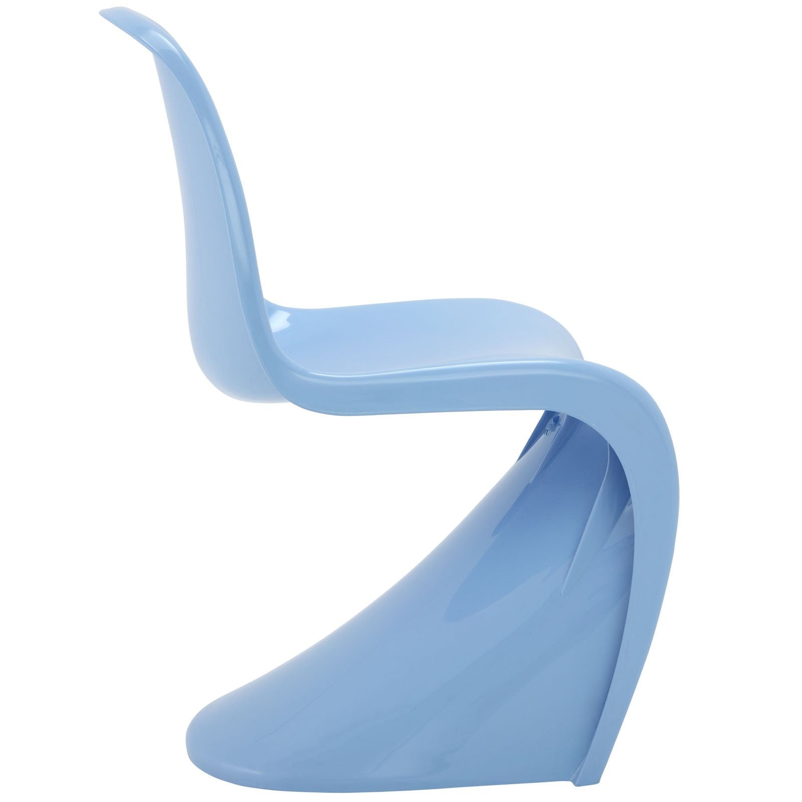Modway Slither Dining Side Chair, Blue, Set Of 4