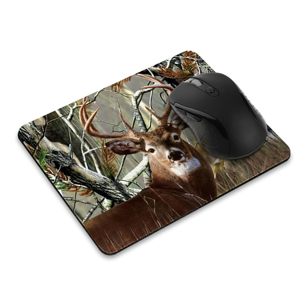 Fincibo Non-Slip Rectangle Mousepad, Deer Hunter Mouse Pad For Home, Office And Gaming Desk