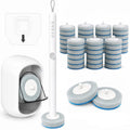 UFORU Disposable Toilet Brush and Holder Set, Toilet Wand Kit, 42 Refills