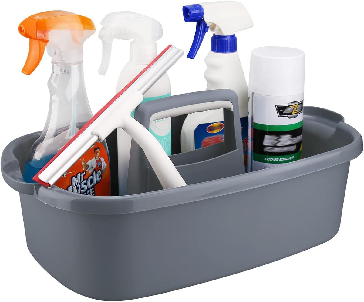 BLURISM Bathroom Storage Basket with Handles | Cleaning Caddy | Plastic Shower Storage | Shelf Organisers Basket | Multipurpose