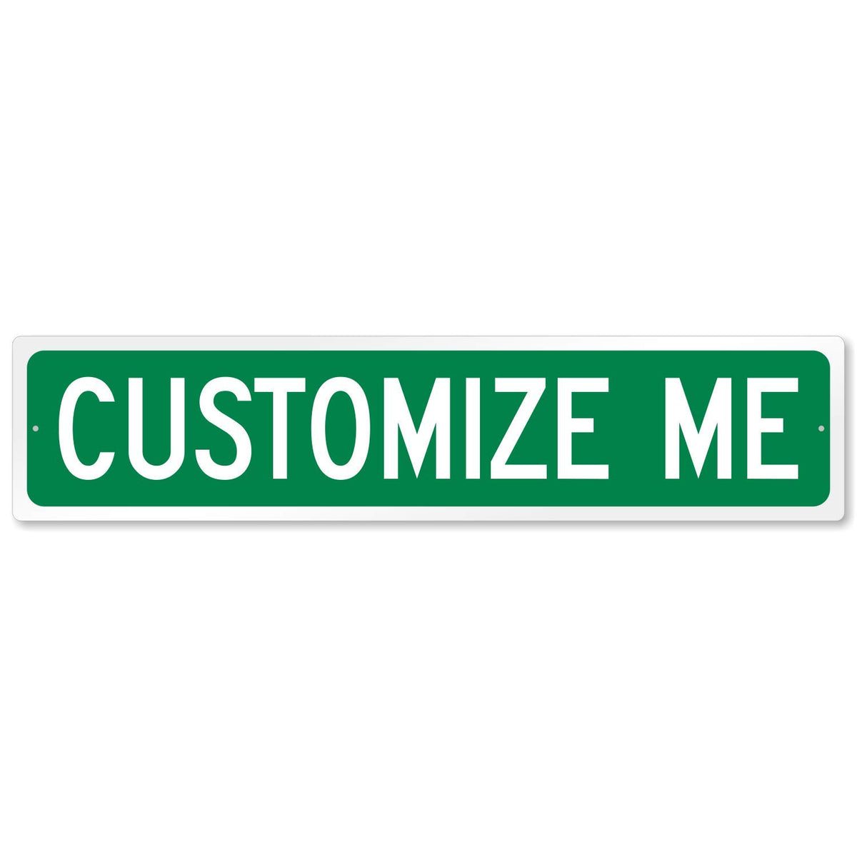 Smartsign Green Personalize Your Street Sign - 4' X 18', Aluminum, Custom Street Sign, Outdoor Metal Sign For Home, Office, De