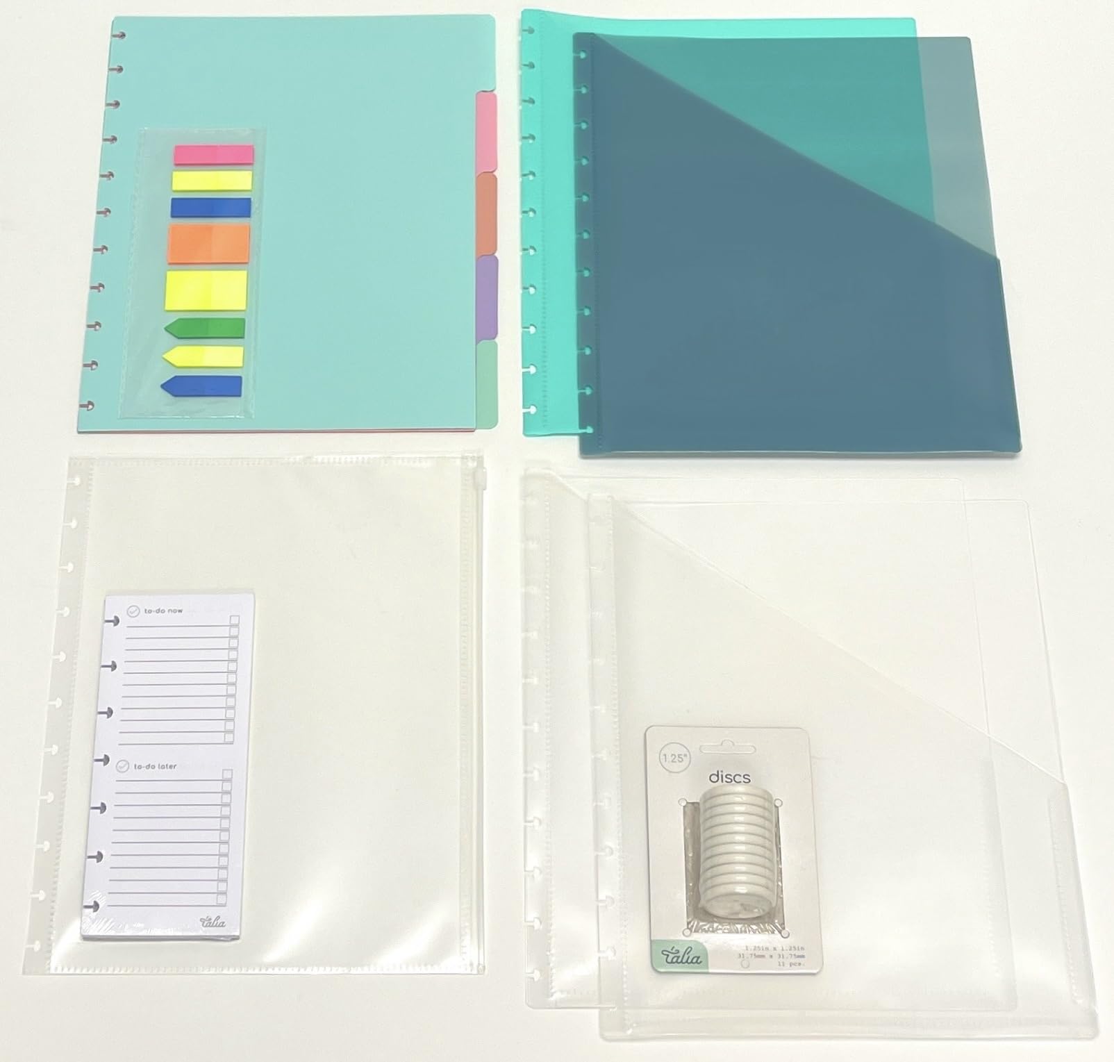 Talia Discbound Notebook Refills (Deluxe Expansion Kit (Pastel Dividers), Letter (8.5In X 11In))