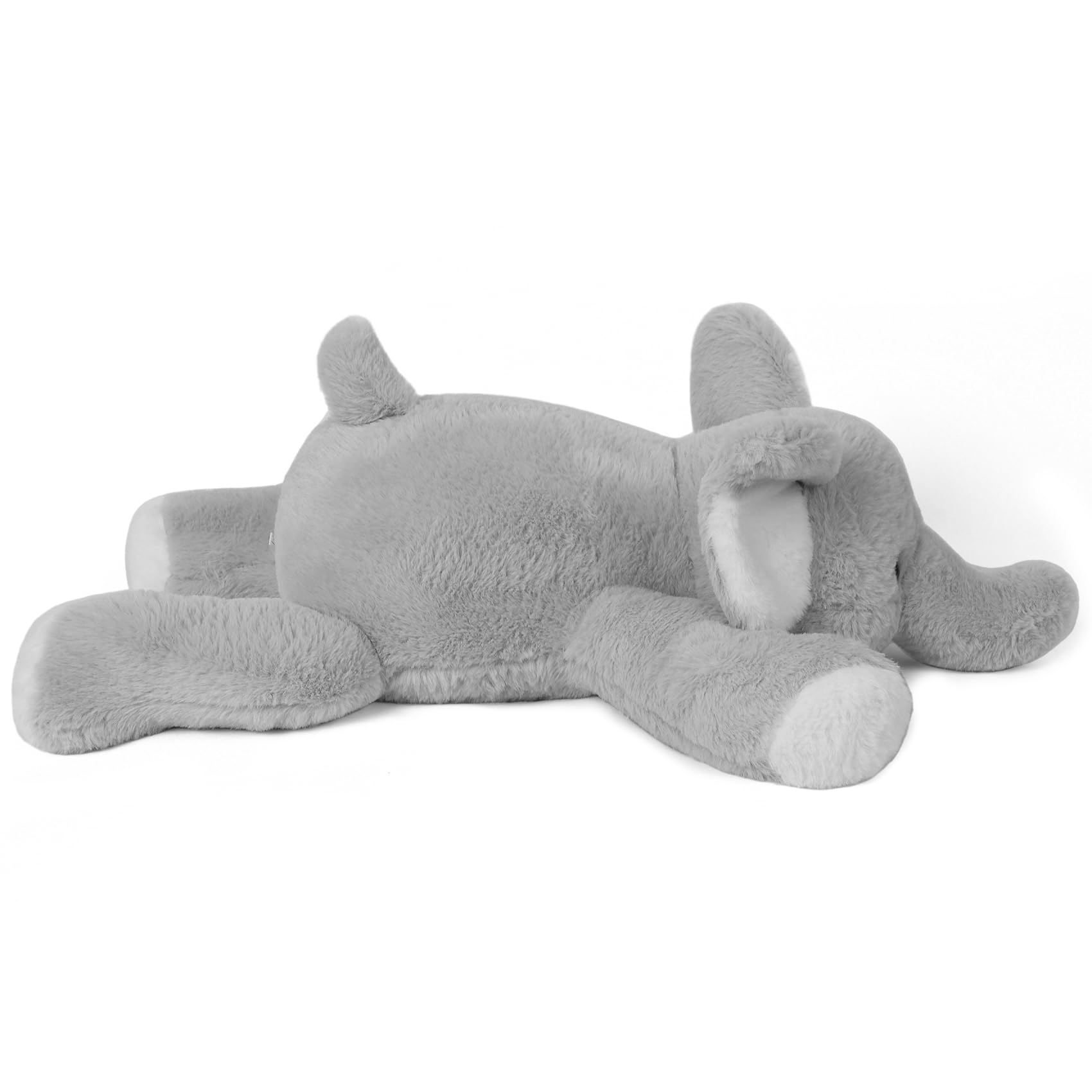 Jellymallow 5 Lbs 24' Weighted Elephant Stuffed Animals Gray, Giant Elephant Plush Pillow Huggable Plushie For Kids And Adults