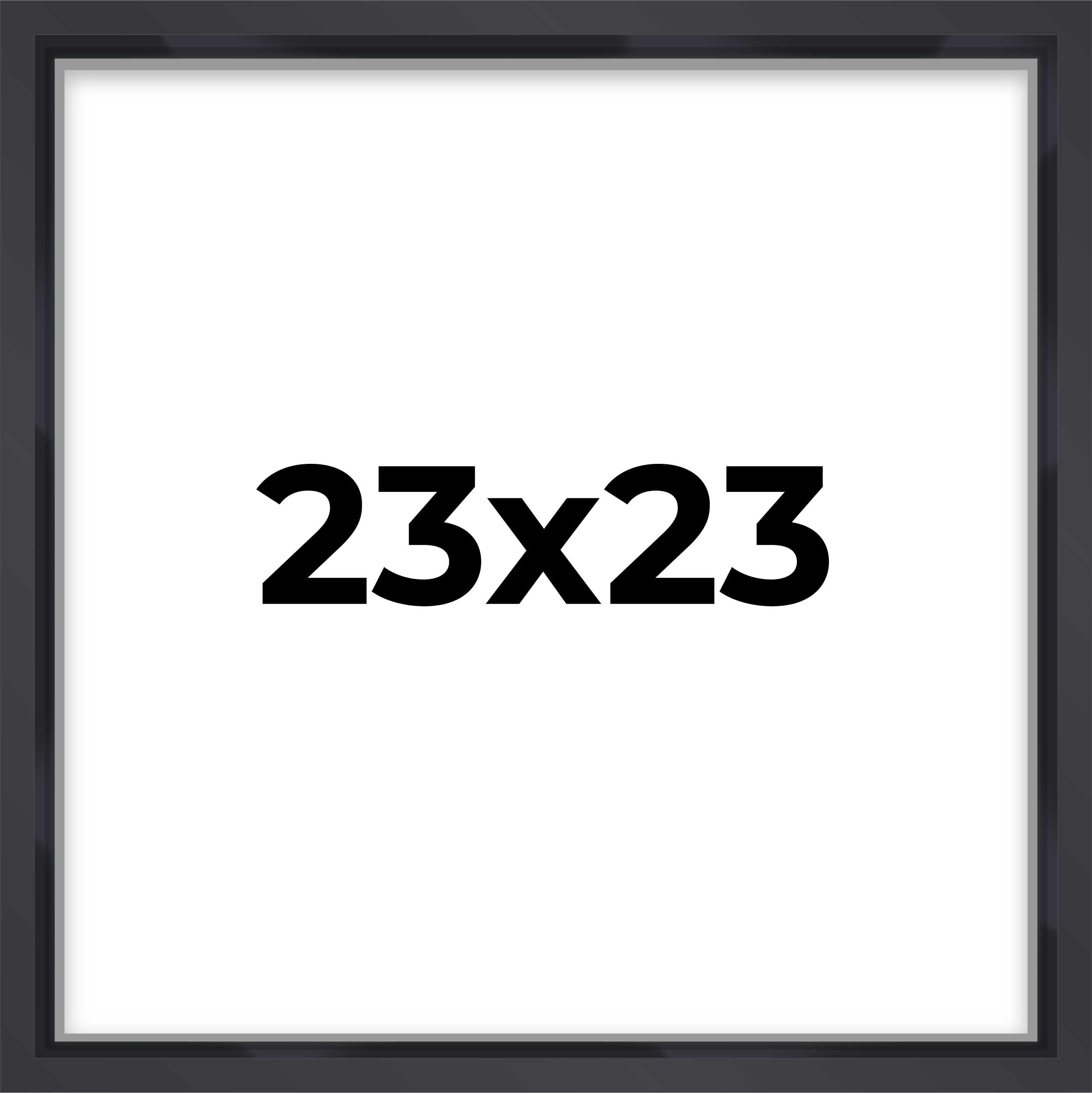 23x23 Shadow Box Frame Contemporary Black Finish | 1'' Depth of Usable Space| Interior Size 23x23 Inches| UV Resistant Acrylic, 