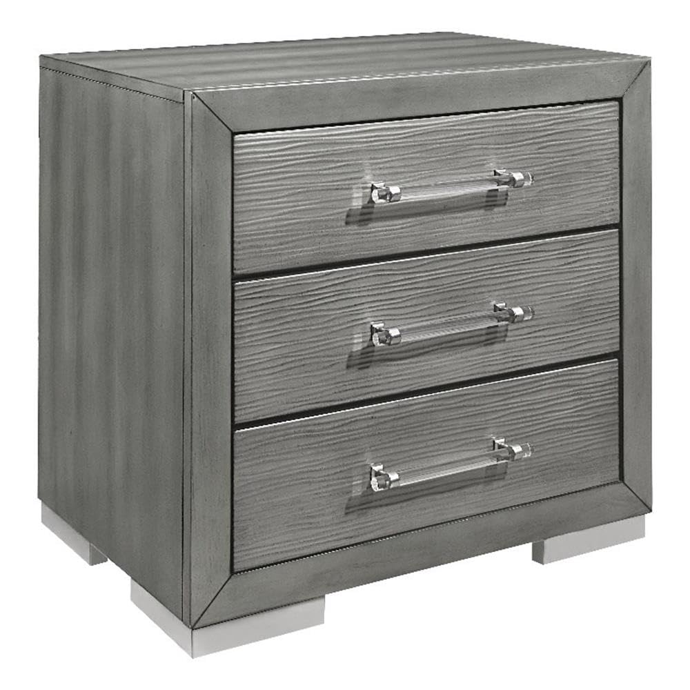 Global Furniture Usa Tiffany Silver Nightstand