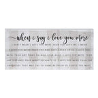Simply Said, INC Inspire Boards I Love You Most Sign - When I Say I Love You More - 12 x 5.5 inch Wood Sign - I Love You Gifts -
