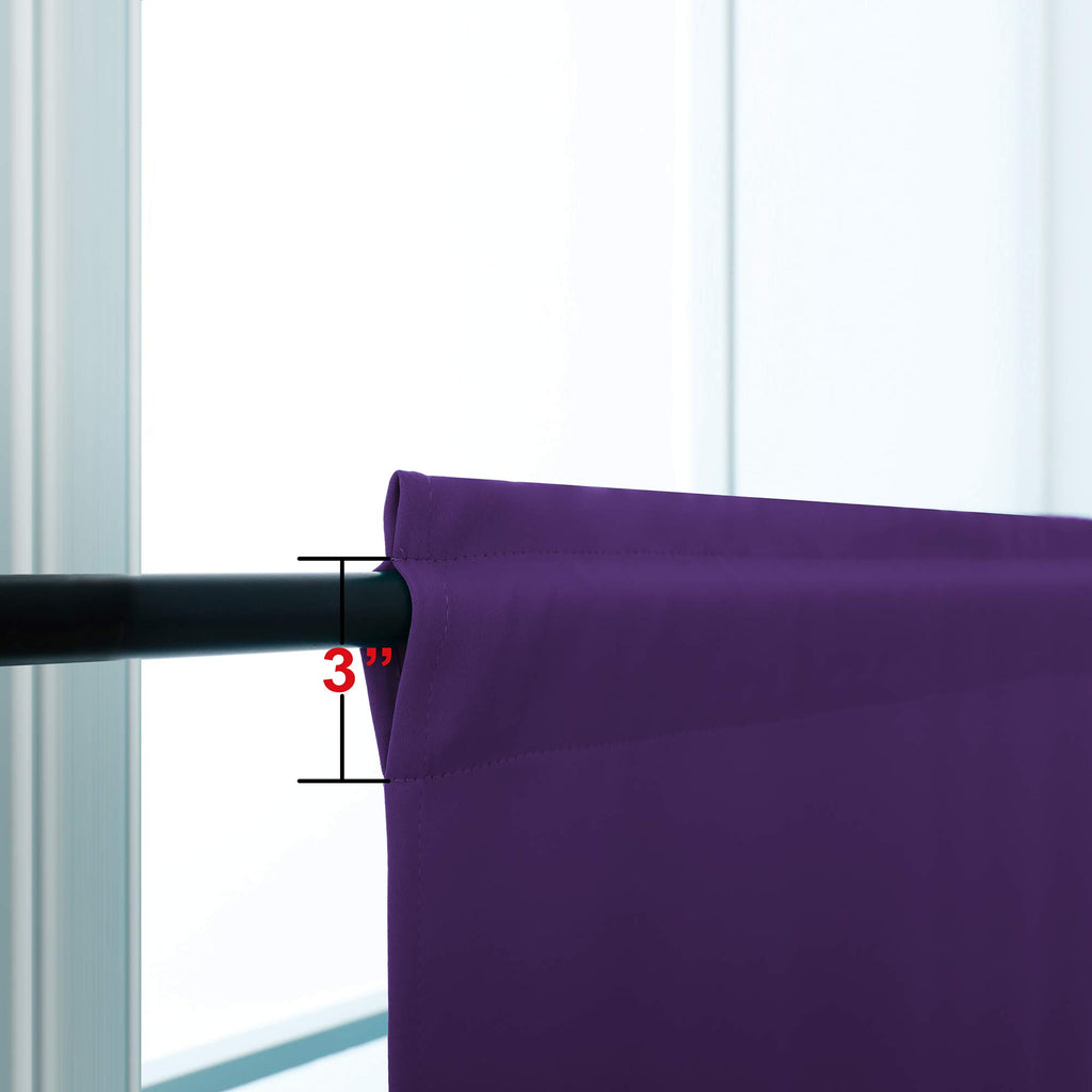 Koufall Dark Purple Curtains For Bathroom Window,Small Curtains For Kitchen,Royal Purple,30 Inch Length