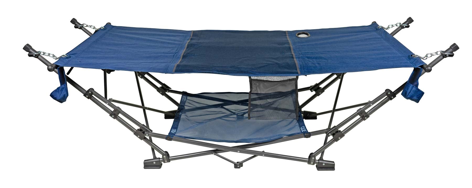 Zenithen Limited Outdoor Indoor Portable Foldable Metal Framed Lounge Hammock Furniture for Camping, Backyard, and Patio, Full S